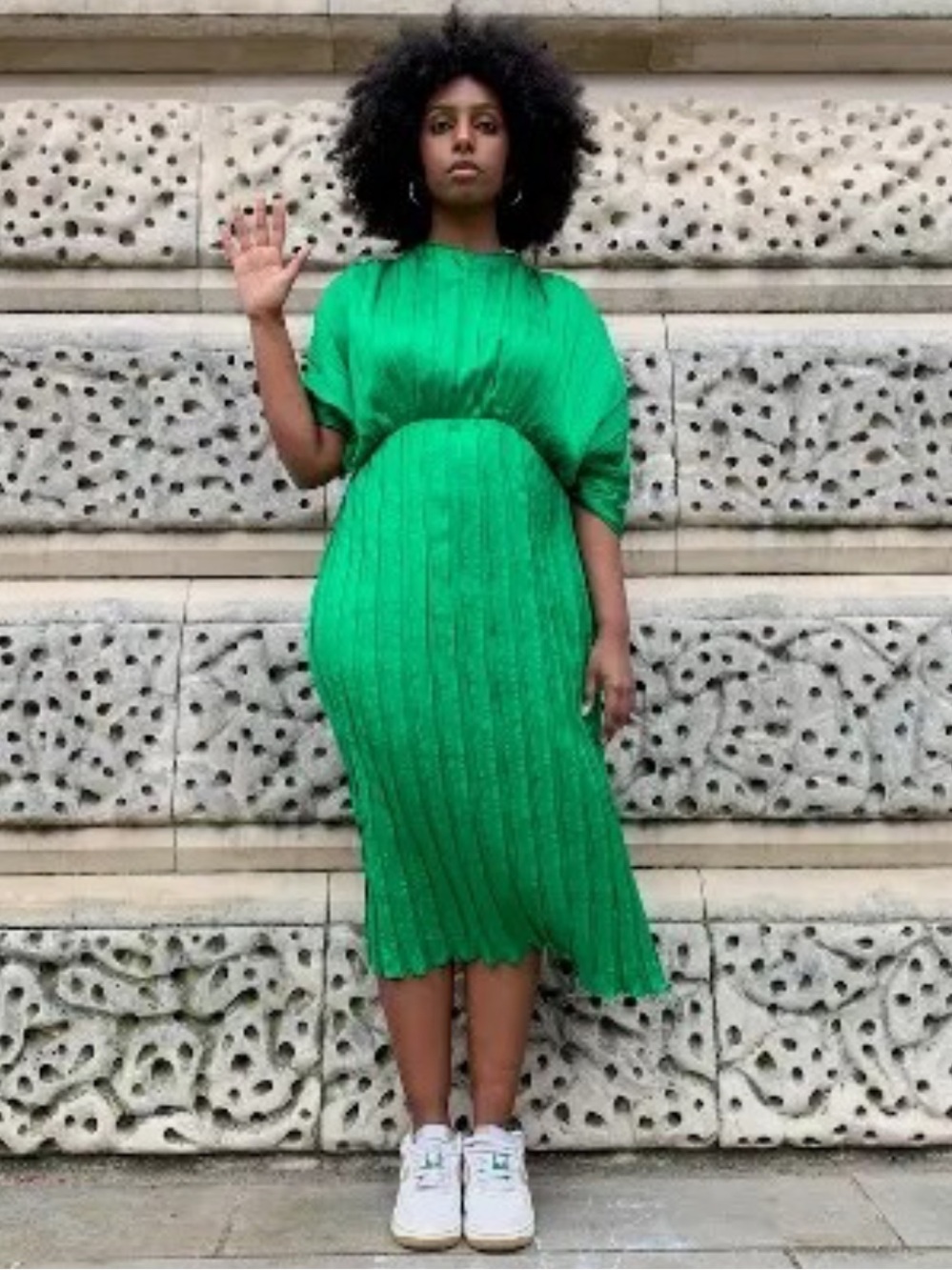 Zara RARE Infamous Green Dress Size Medium - Picture 5 of 16
